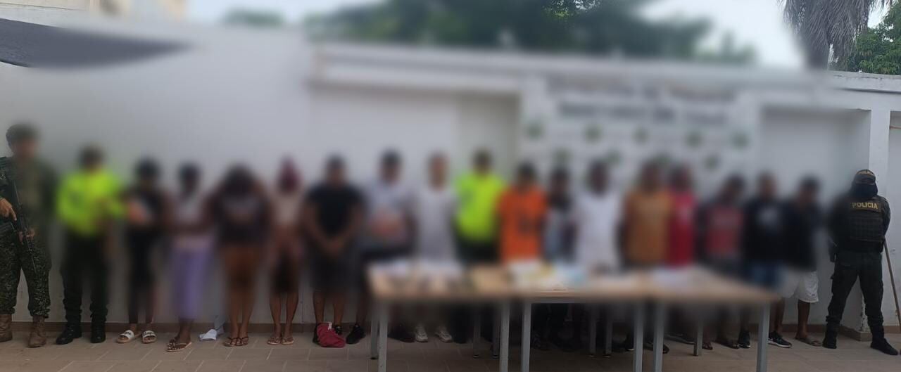 Capturan 16 presuntos expendedores de droga en el balneario de Tolú, Sucre