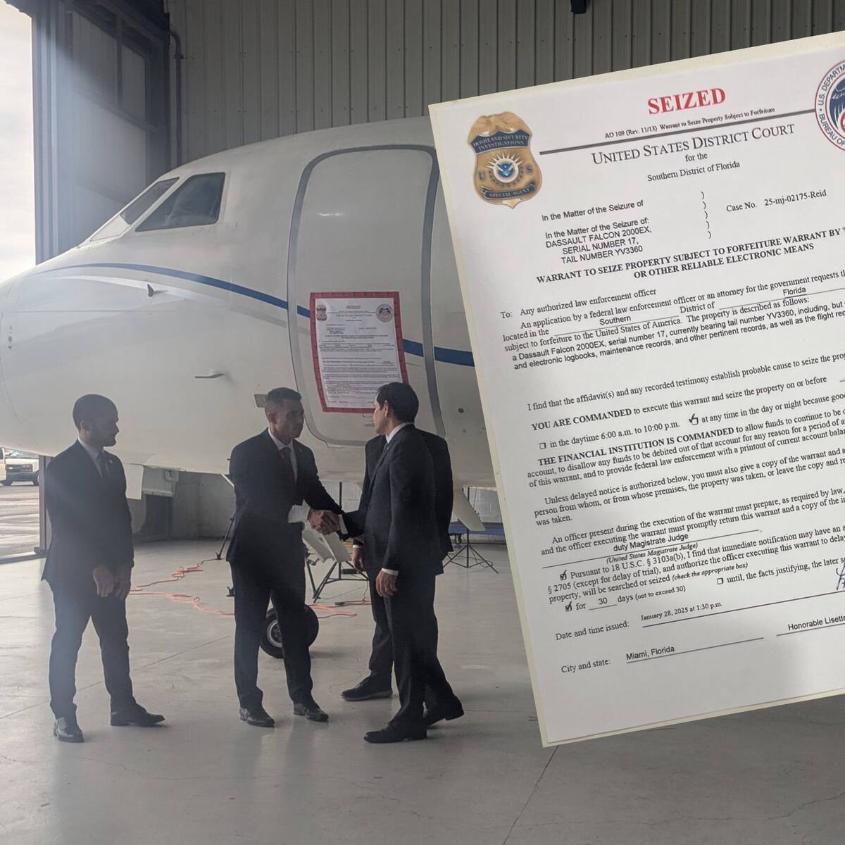 Estados Unidos incauta segundo avión del gobierno venezolano en República Dominicana