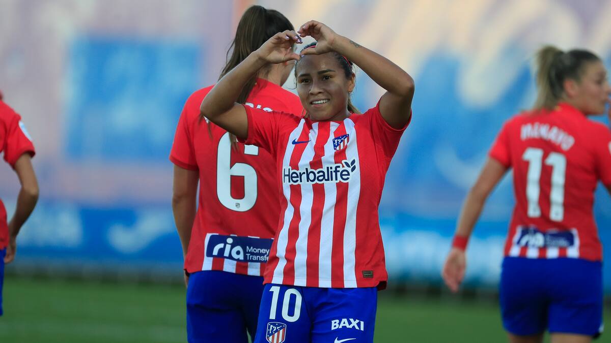Video: Leicy Santos marcó un gol en triunfo del Atlético en derbi de Madrid