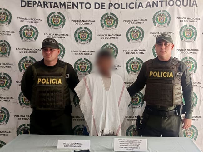 Capturado presunto responsable de asesinar a su esposa en Yalí, Antioquia. Foto: Cortesía Policía