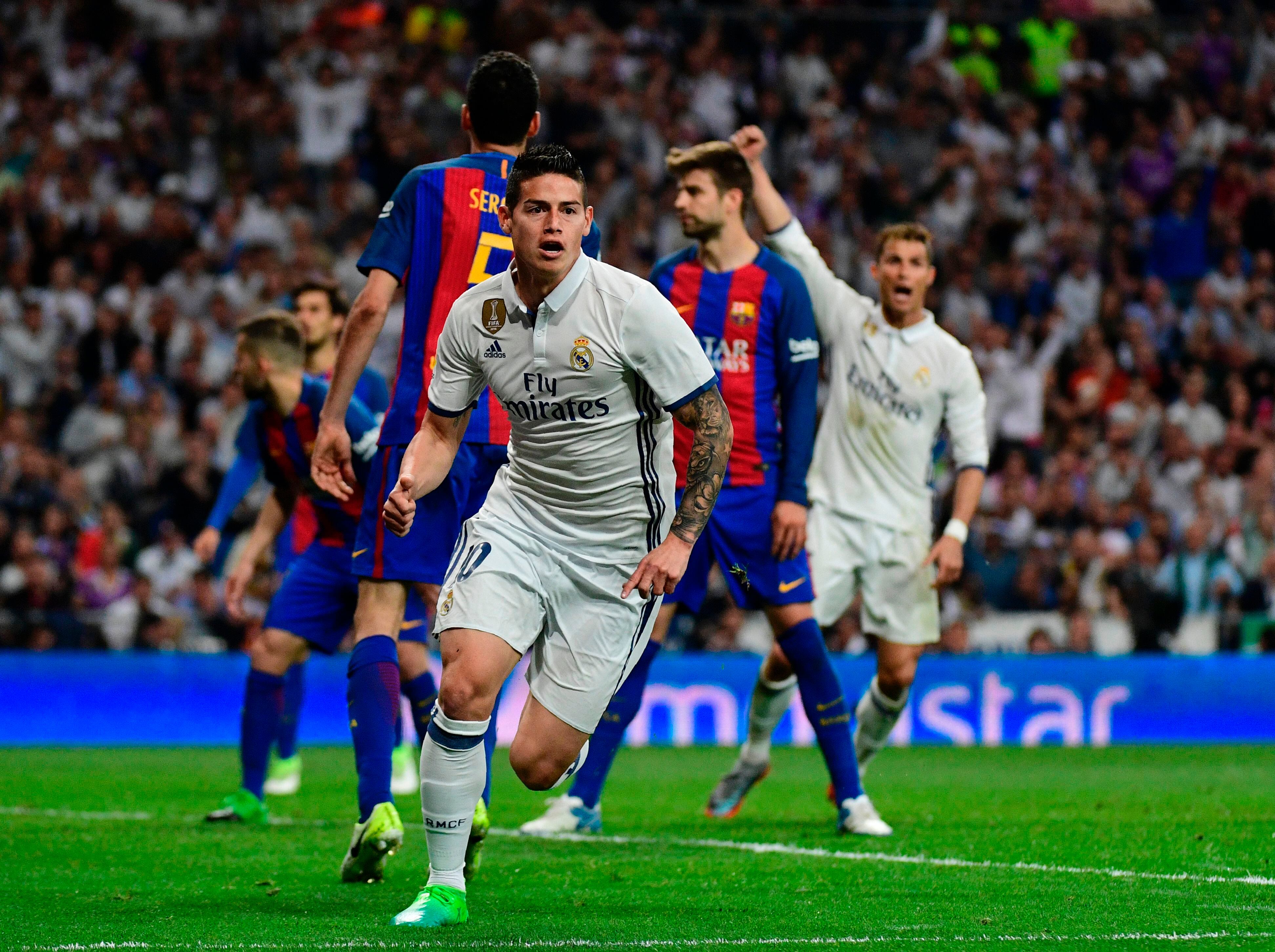 James Rodriguez (Photo credit should read PIERRE-PHILIPPE MARCOU/AFP via Getty Images)