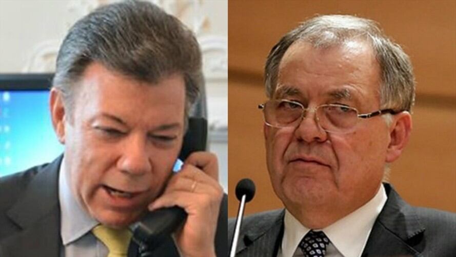 La llamada que por equivocación le hizo el Presidente Santos al exprocurador Ordóñez. Foto: Colprensa