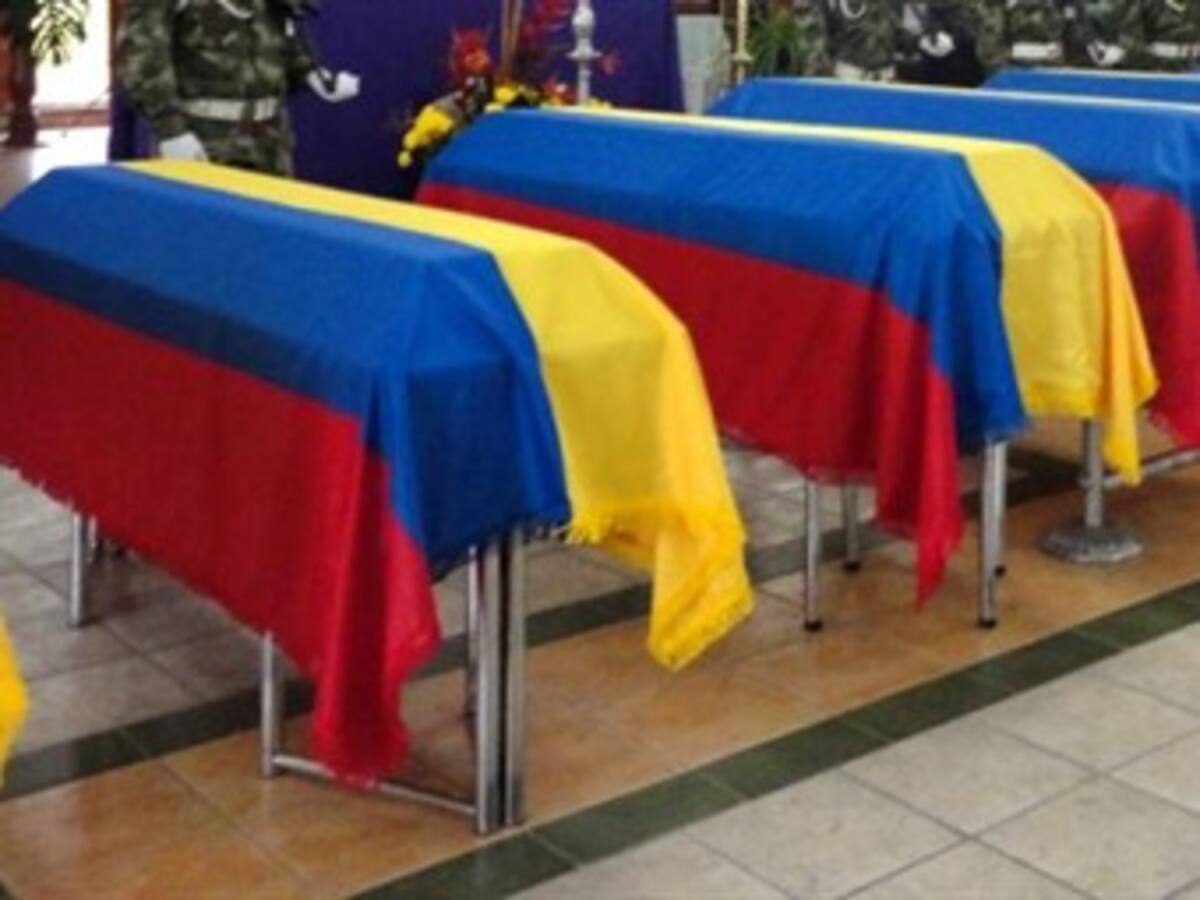 En Armenia, con honores militares se cumplirá sepelio de los soldados muertos en Arauca