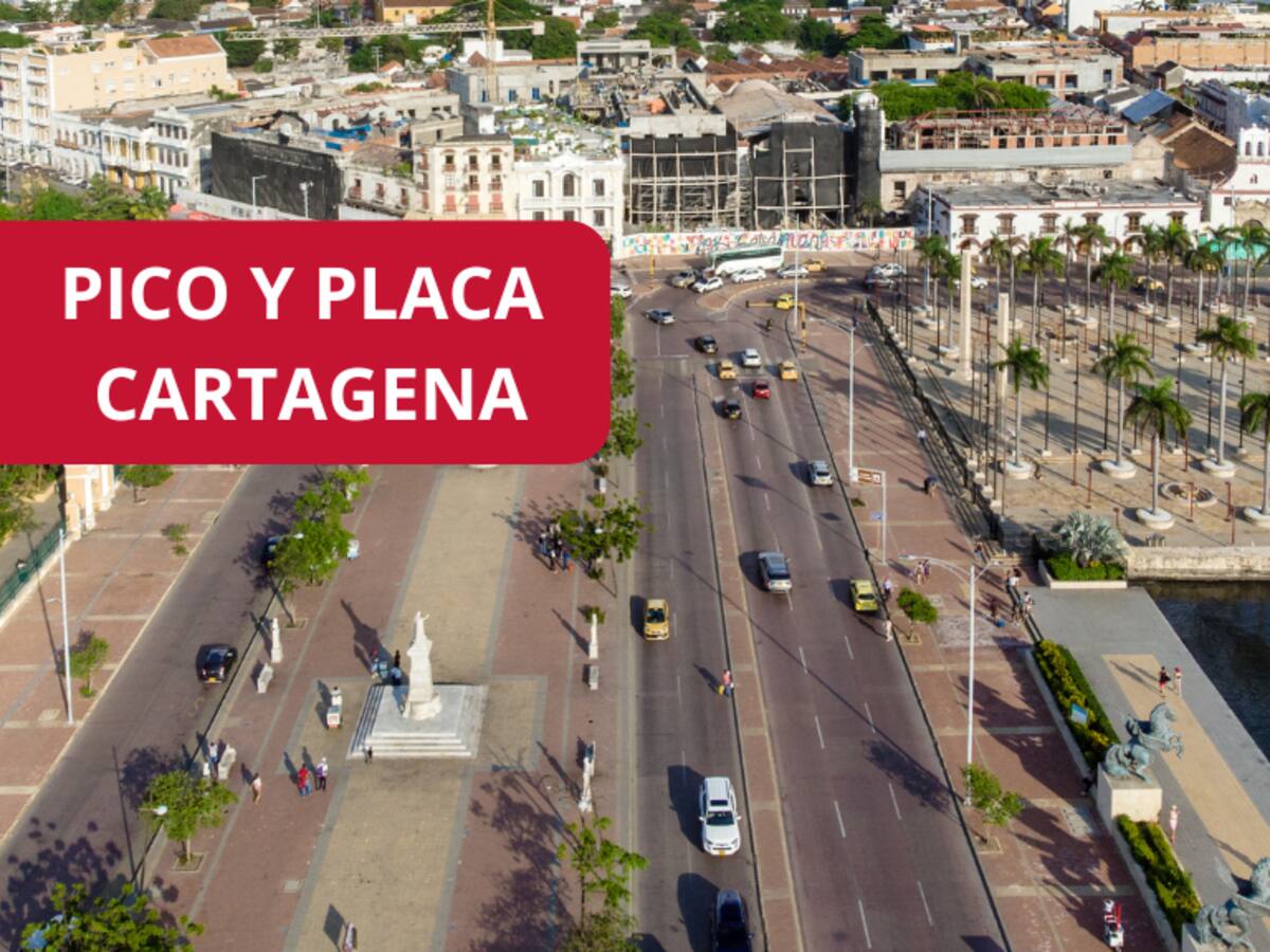 Así rota el pico y placa en Cartagena desde el lunes 12 al viernes 16 de mayo: Para carros y motos