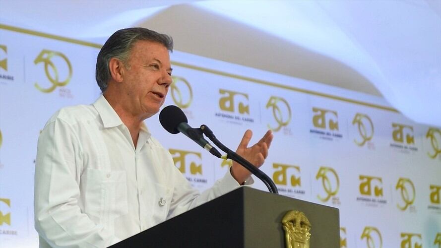 El presidente Juan Manuel Santos se refirió al proyecto que radicó el gobierno y que reglamenta la JEP. Foto: Colprensa