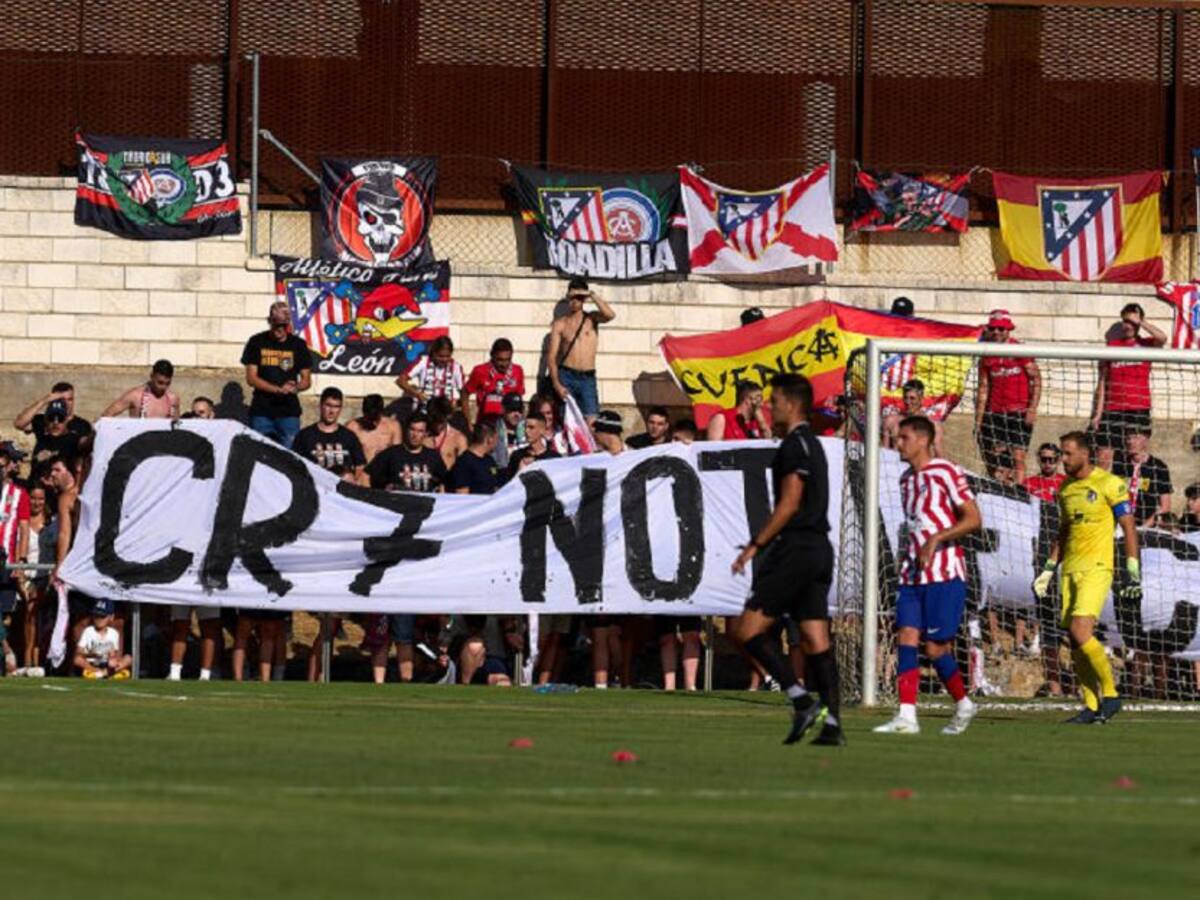 La respuesta de Cristiano a hinchas del Atlético por pancarta en su contra