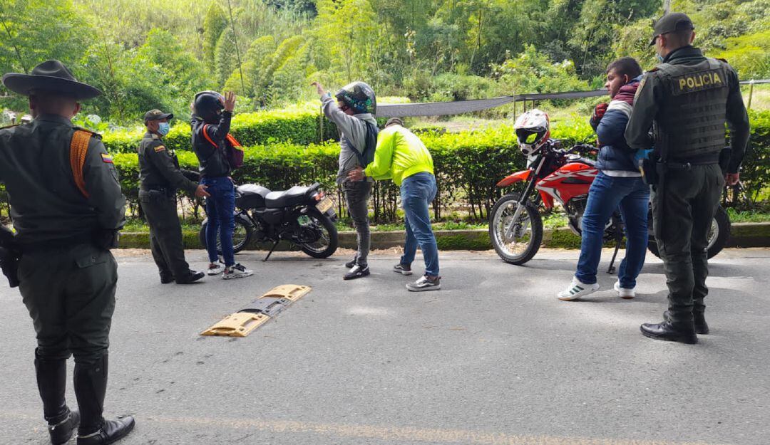 Operativos de seguridad en vías del norte caldense