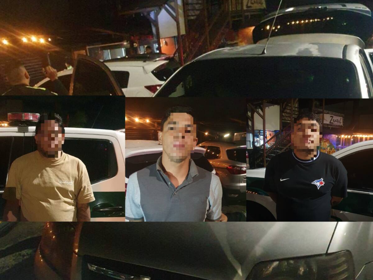 Tres presuntos sicarios capturados en la avenida Las Palmas