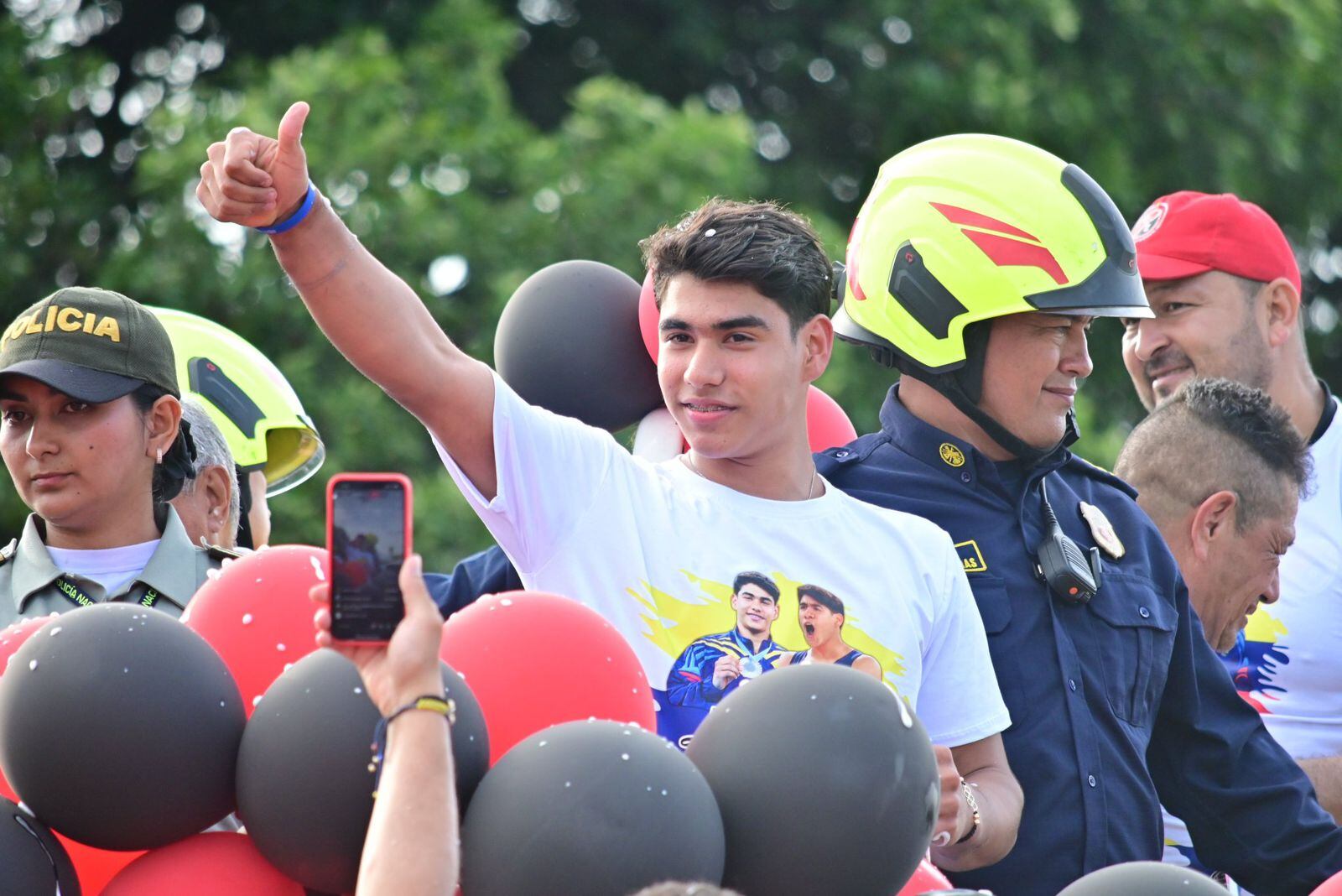 Ángel Barajas en su recibimiento en Cúcuta / @AngelBarajasVi