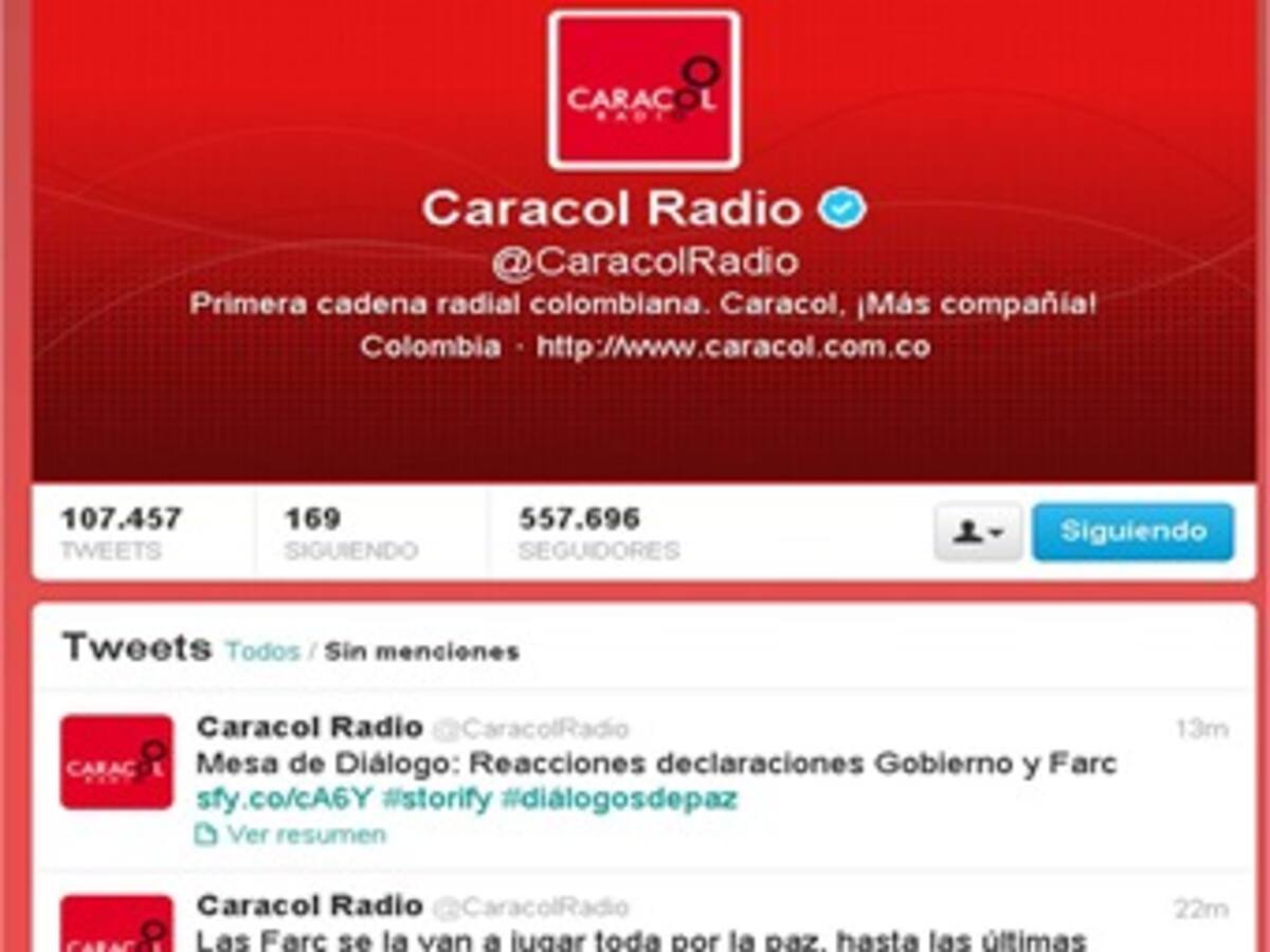 En Twitter oyentes de Caracol Radio reaccionan ante la instalación de la mesa de diálogos de paz