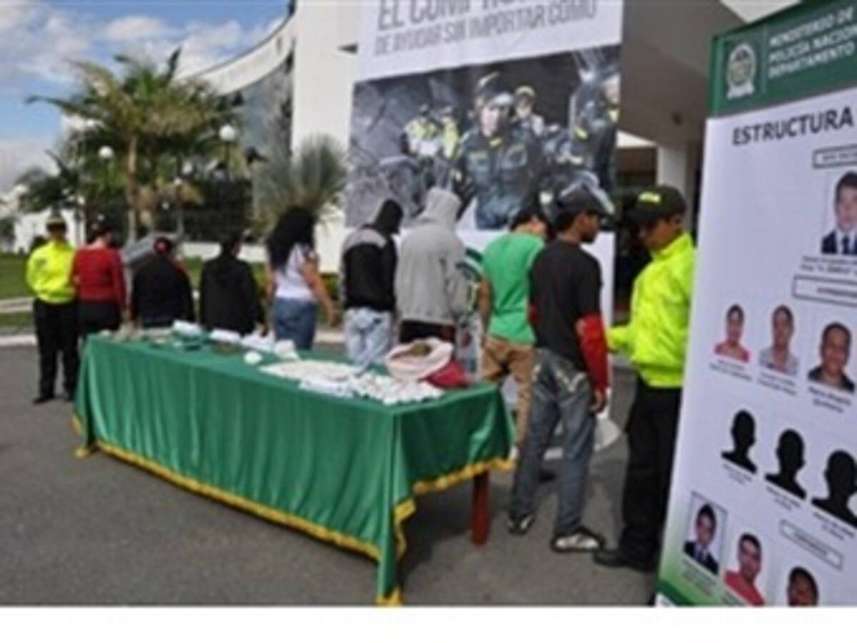 13 personas capturadas de banda dedicada a microtráfico Circasia, Quindío