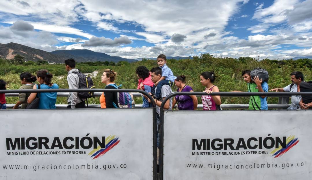 Paso peatonal en la frontera entre Colombia y Venezuela.               Foto: Getty 