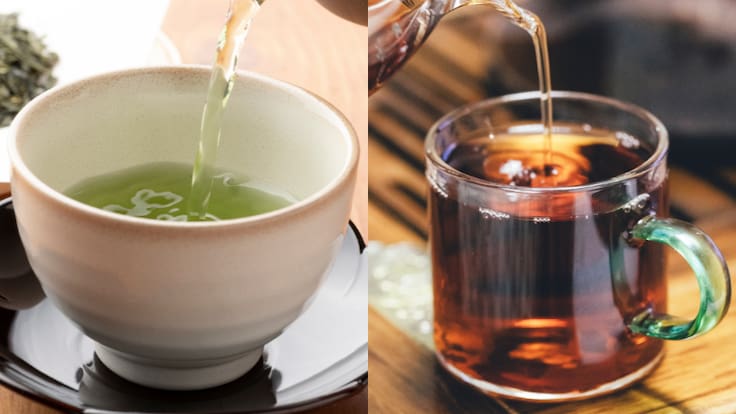 Comparación entre el té verde y el té negro (Fotos vía Getty Images)