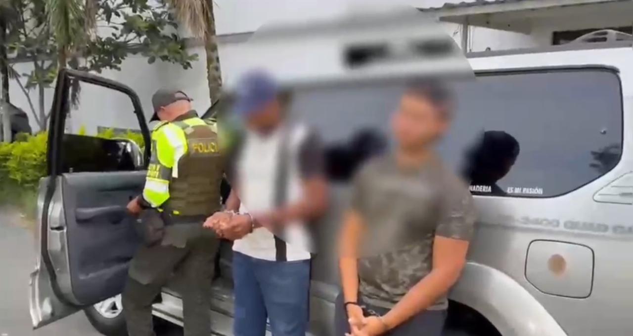Los capturados se movilizaban desde Jamundí y tenían como destino Quimbaya, Quindío. Foto: Policía Valle.