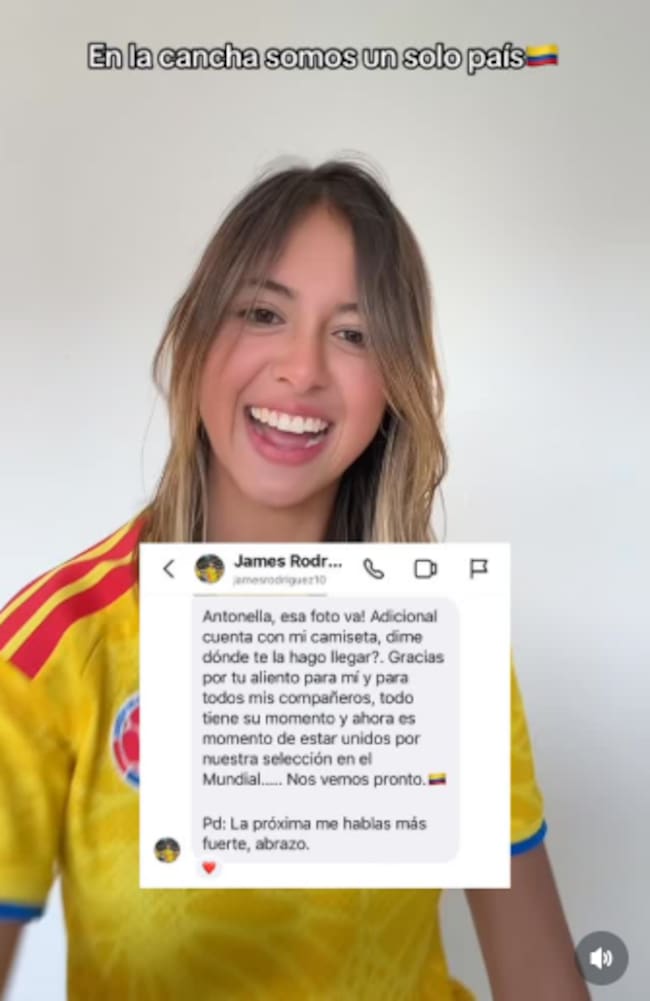 James Rodríguez le respondió a Antonella Petro | Instagram Antonella Petro