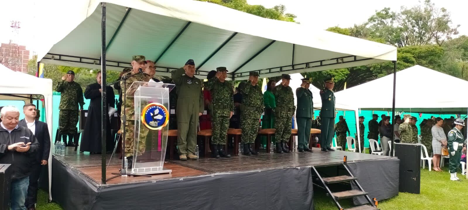 Transmisión de mando en la Cuarta Brigada del Ejército y la Séptima División del Ejército. Foto: cortesía.
