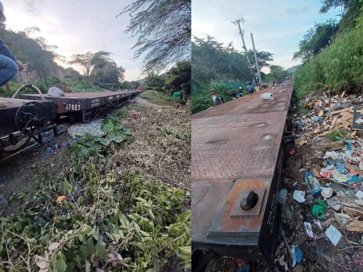 Colchón ocasionó incidente sobre la vía férrea en el sector del Oasis en Santa Marta