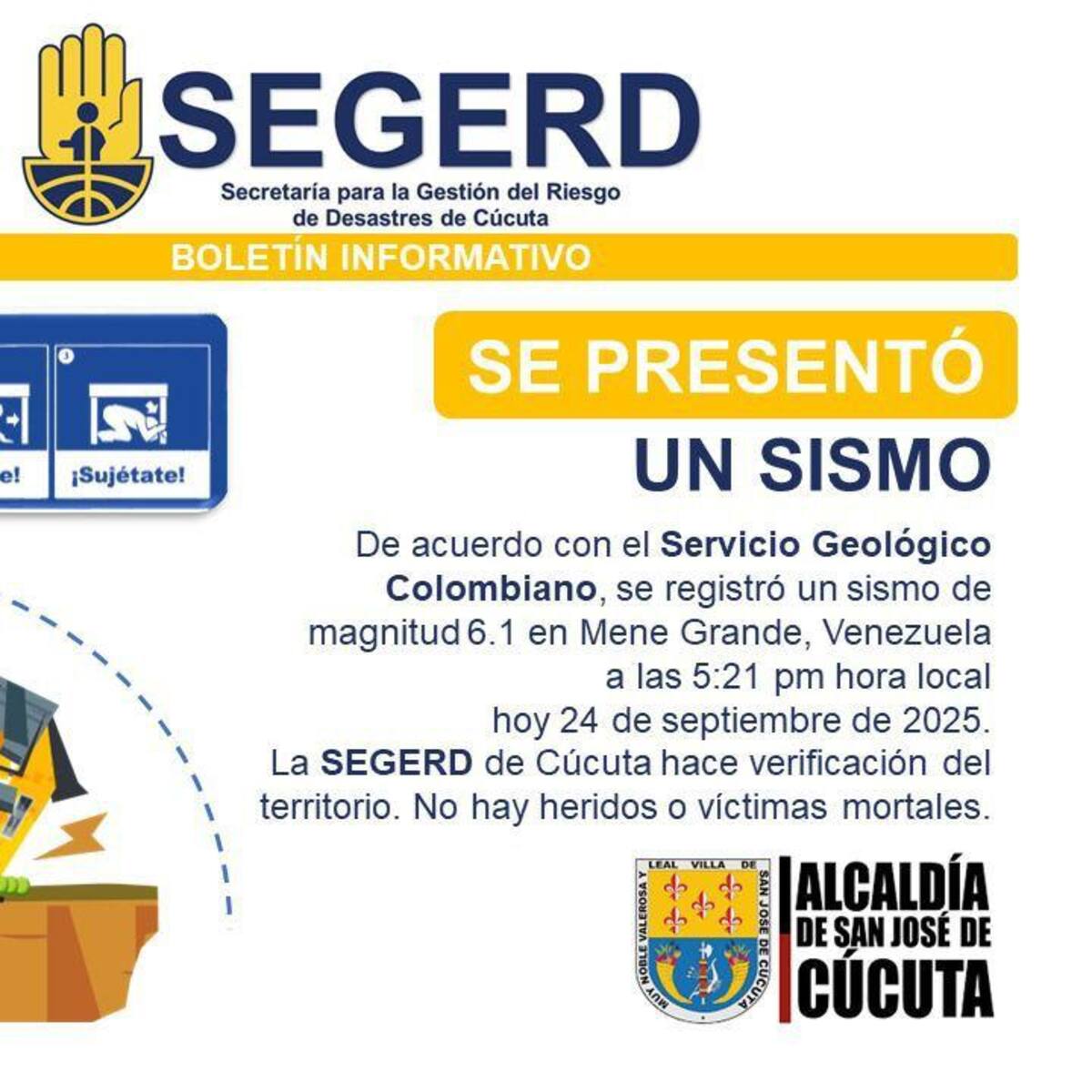 Organismos de socorro entregan recomendaciones frente a los sismos presentados en zona de frontera