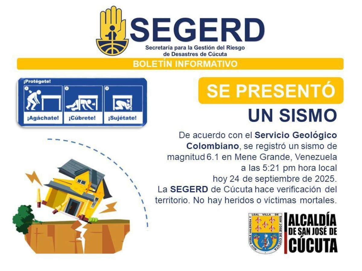 Organismos de socorro entregan recomendaciones frente a los sismos presentados en zona de frontera