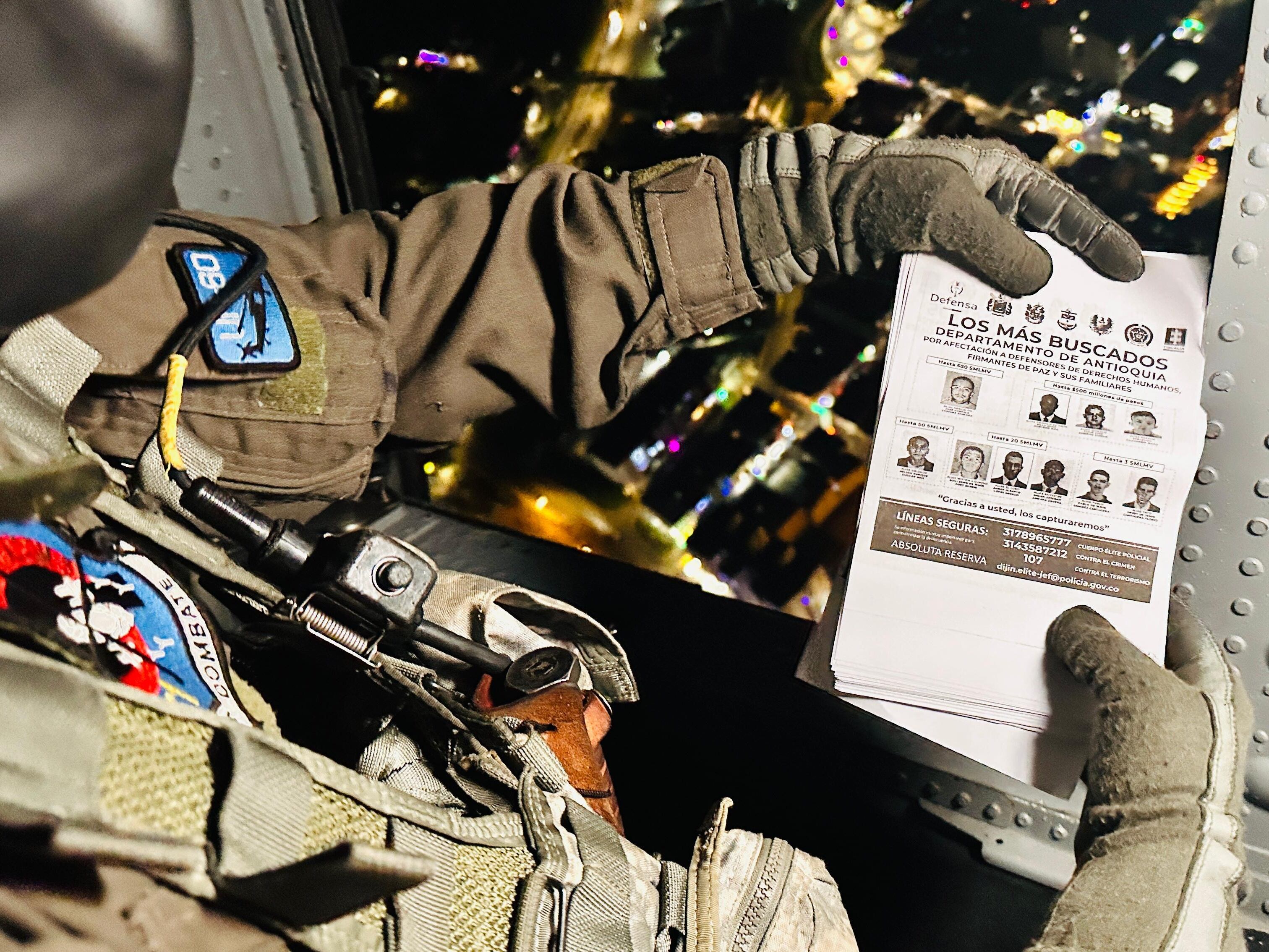 Cartel más buscados- foto Fuerza Aeroespacial Colombiana