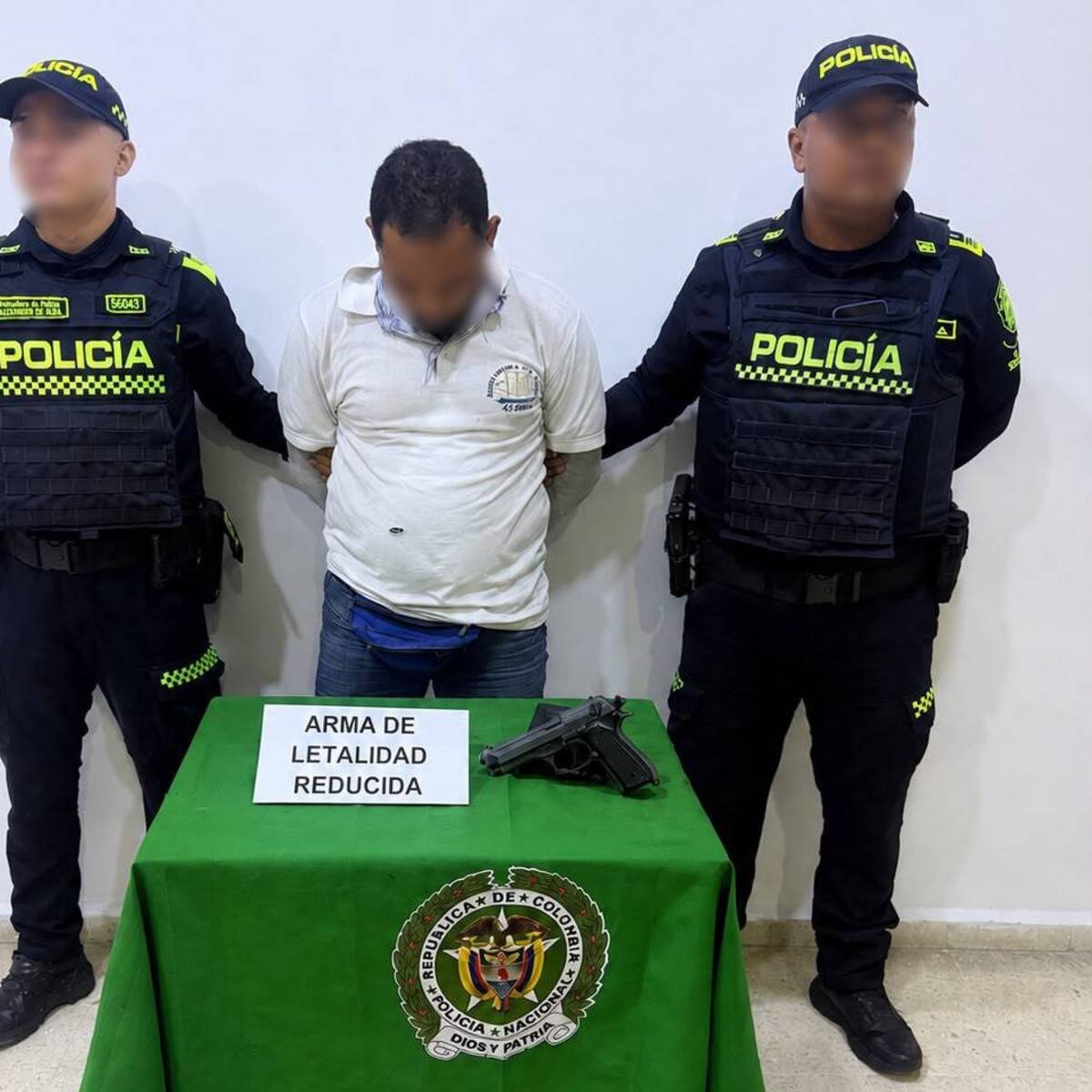 En persecución en Turbaco fue capturado alias ‘El Tarra’ con un arma de fuego