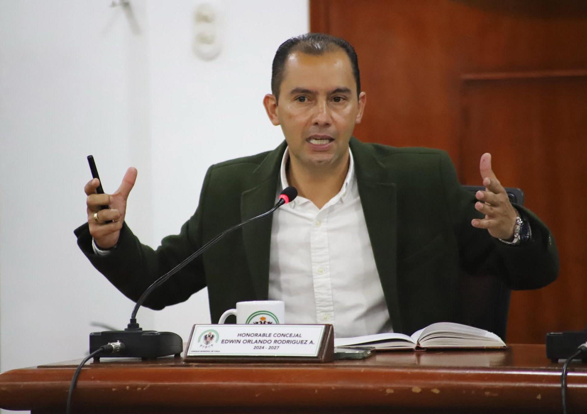 Edwin Orlando Rodríguez, concejal del municipio de Tunja / Foto: Concejo Municipal.
