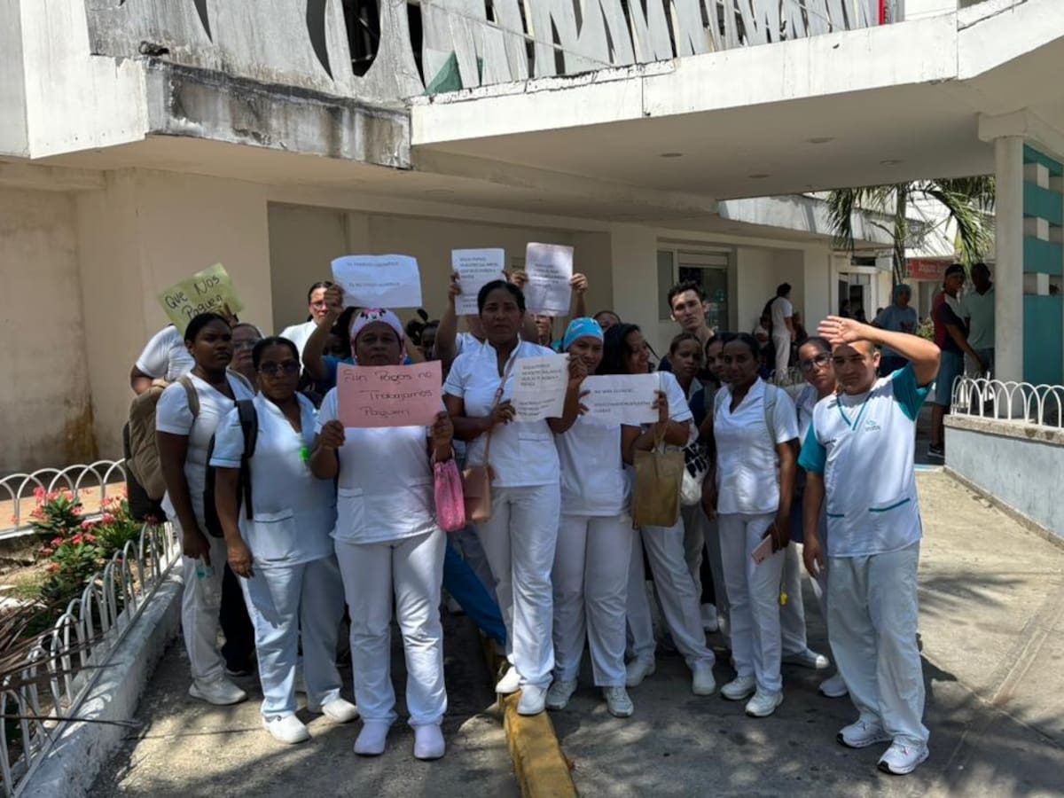 “Vamos a cumplir cuatro meses sin salario”: trabajadores del Nuevo Hospital Bocagrande en Cartagena
