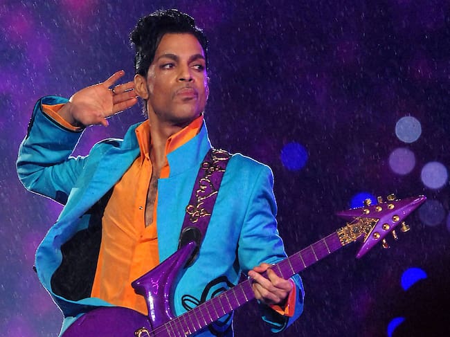 Prince performs at half time during Super Bowl XLI between the Indianapolis Colts and Chicago Bears at Dolphins Stadium in Miami, Florida on February 4, 2007. (Photo by Theo Wargo/WireImage)