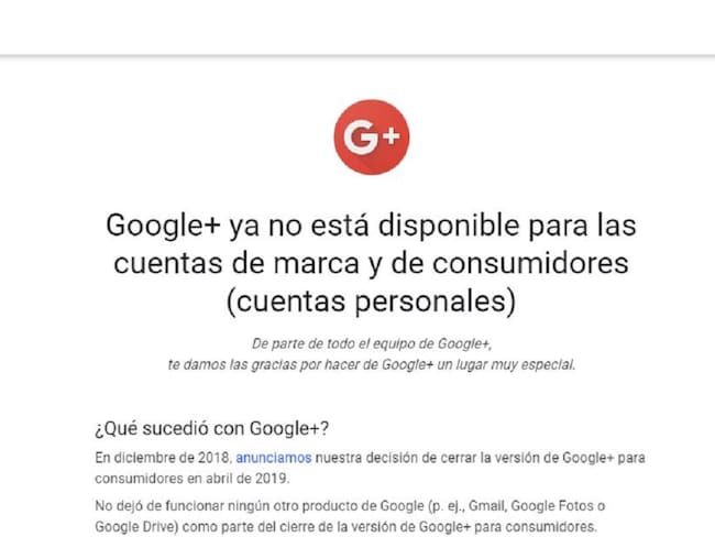¡Se fue! Ya no existe Google+