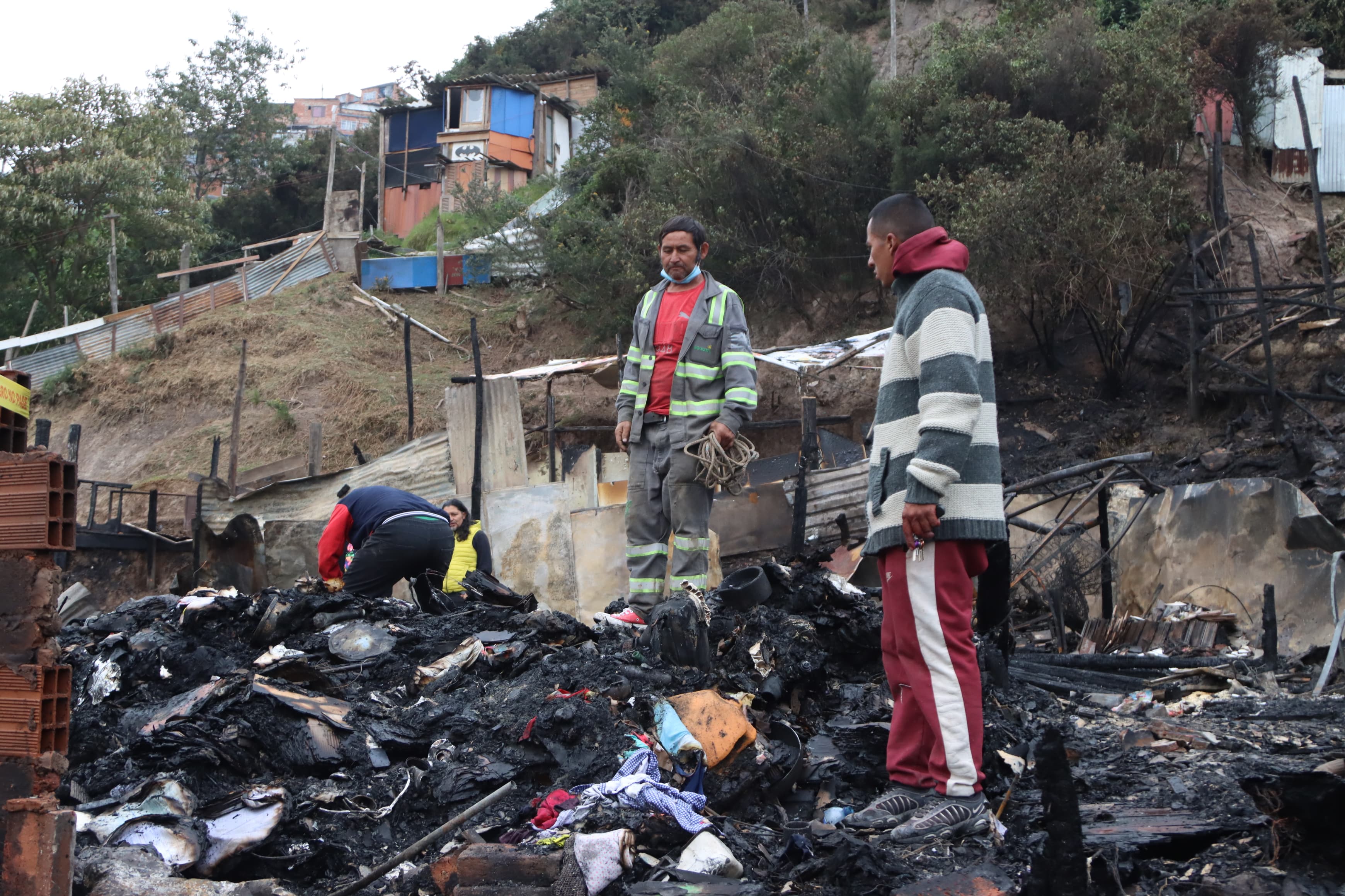 Incendio localidad de Santa Fe. Cortesía: Alcaldía Mayor de Bogotá
