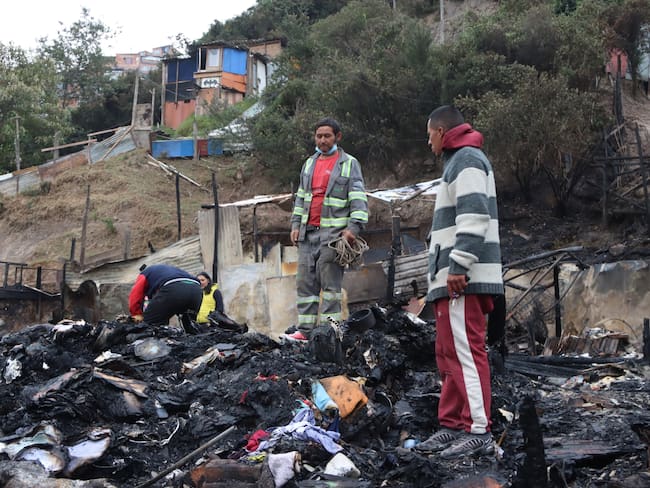 Incendio localidad de Santa Fe. Cortesía: Alcaldía Mayor de Bogotá