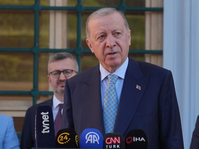 Rueda de prensa del presidente Turco Recep Tayyip Erdogan: Getty Images.