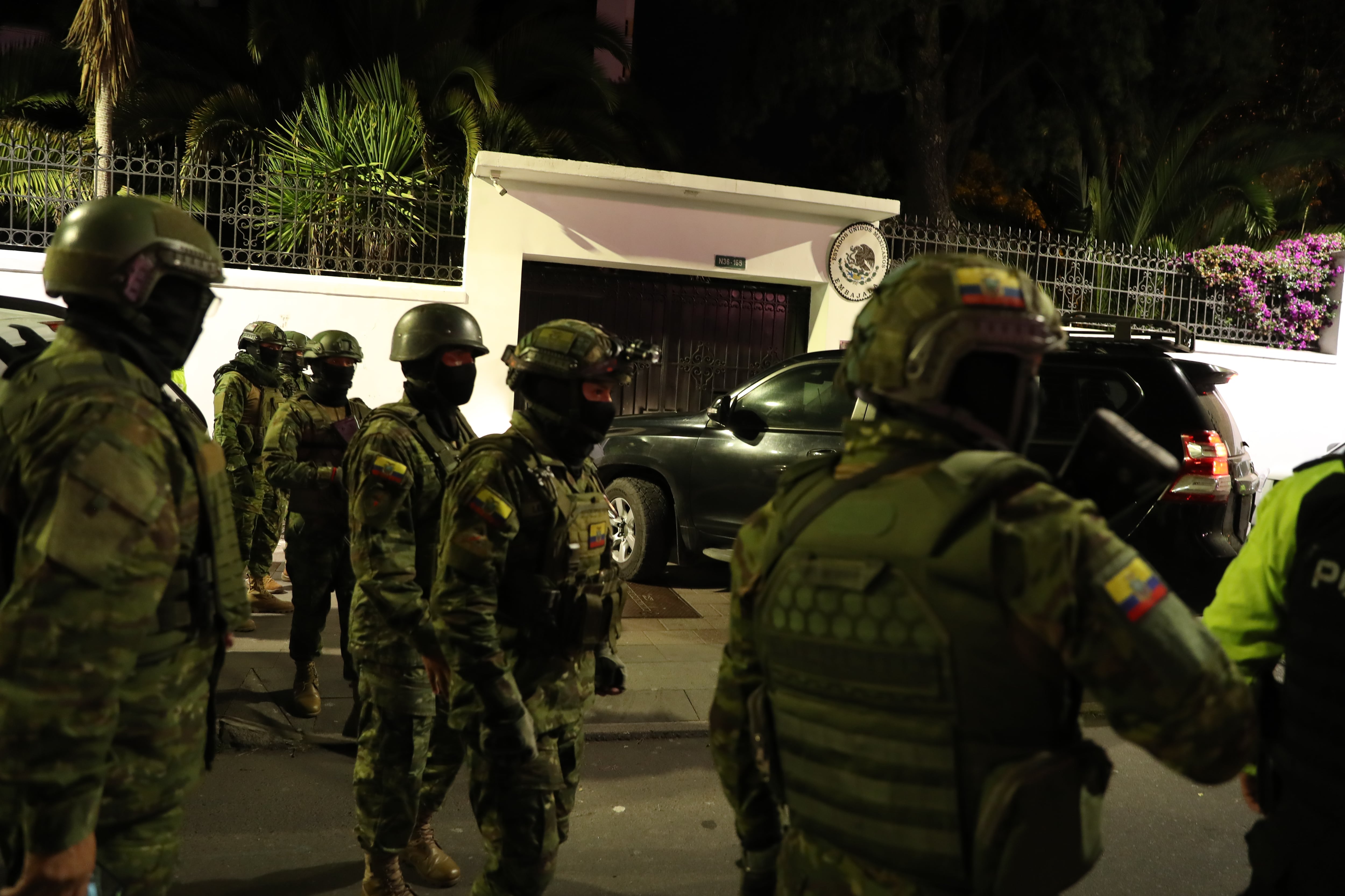  Integrantes de un cuerpo élite de la Policía ecuatoriana en Quito (Ecuador). 
EFE/ José Jácome
