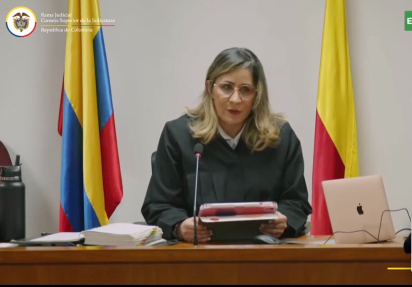 Jueza Sandra Heredia en el juicio a Álvaro Uribe Vélez.