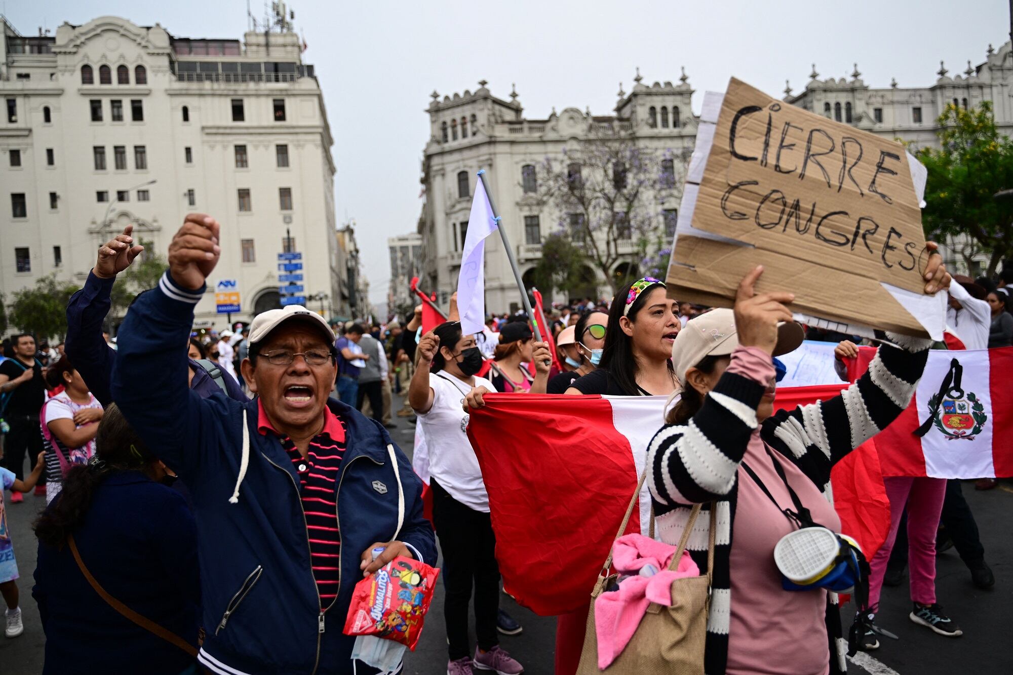 Protestas en Perú. (Photo by MARTIN BERNETTI/AFP via Getty Images)