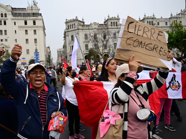 Protestas en Perú. (Photo by MARTIN BERNETTI/AFP via Getty Images)
