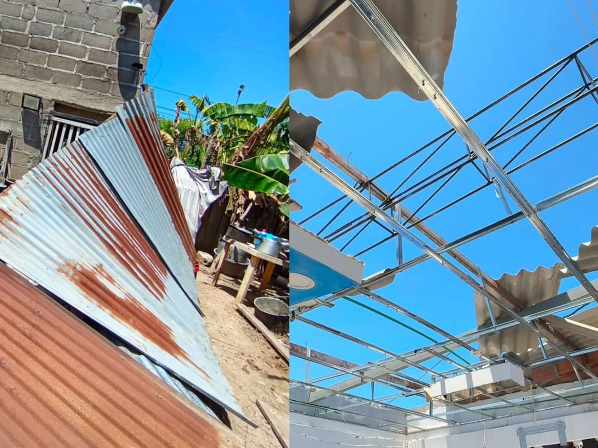 Más de 200 viviendas resultaron afectadas tras fuerte vendaval en Algarrobo, Magdalena