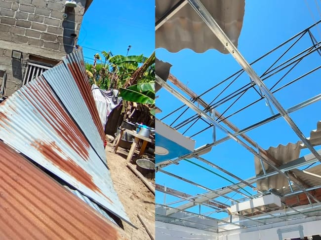 Más de 200 viviendas resultaron afectadas tras fuerte vendaval en Algarrobo, Magdalena