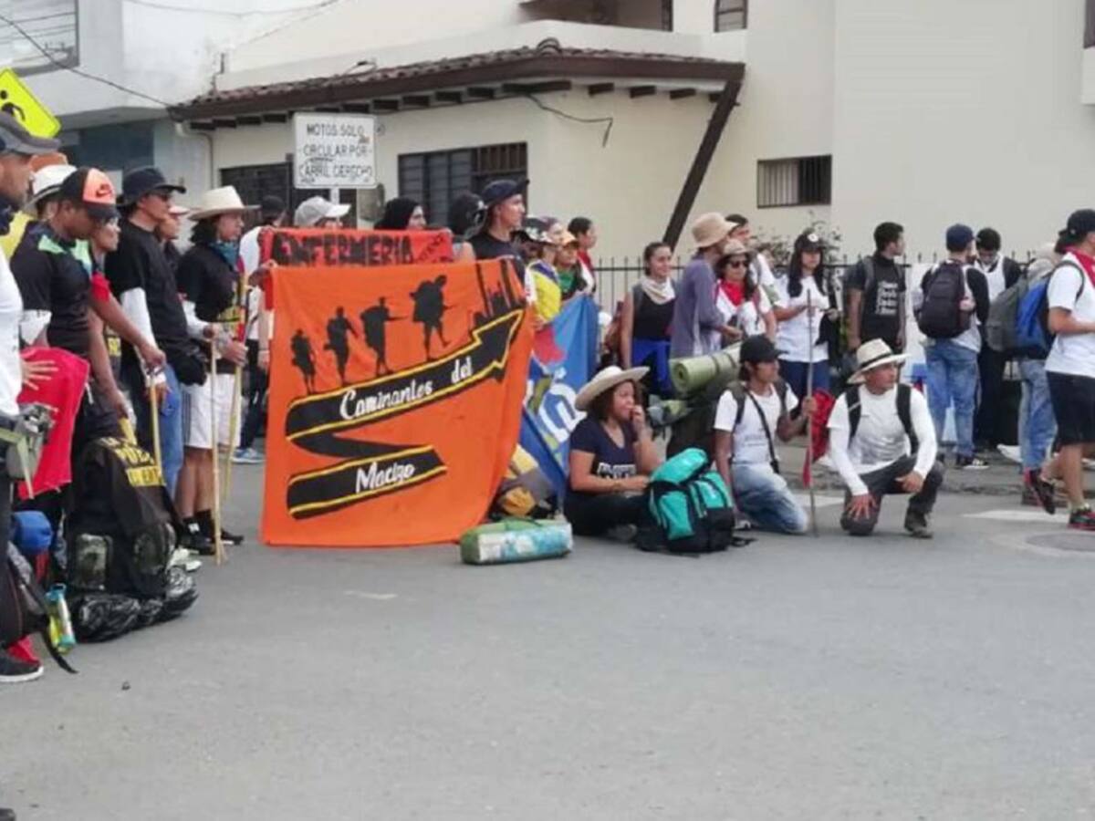 Miles de personas marchan en Popayán durante jornada toma a capitales