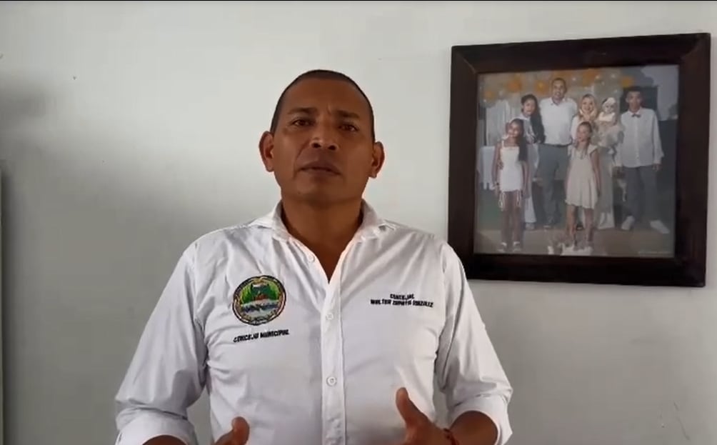 Walter Zapata, concejal que denuncia amenazas- foto redes sociales