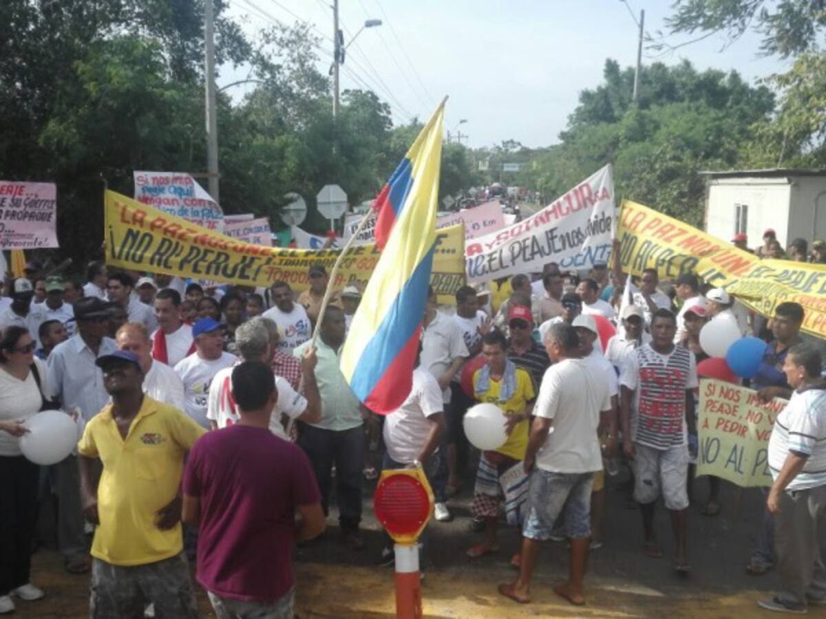 Hoteleros comerciantes y comunidad del Golfo de Morrosquillo protestan por instalación de un peaje entre Coveñas y Tolú en Sucre