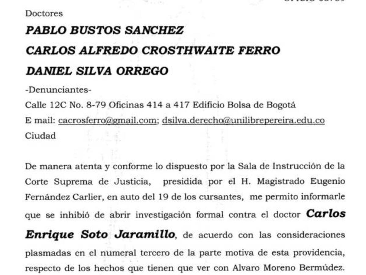 El ex senador Soto enfrentará proceso penal ante Corte Suprema de Justicia