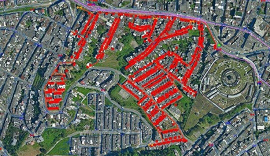 Zona de la suspensión del servicio