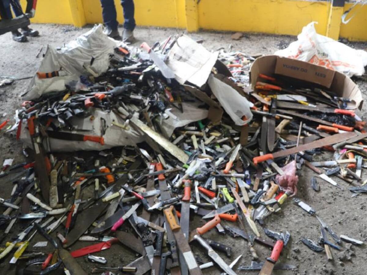 Destruídas 6.800 armas blancas en Manizales