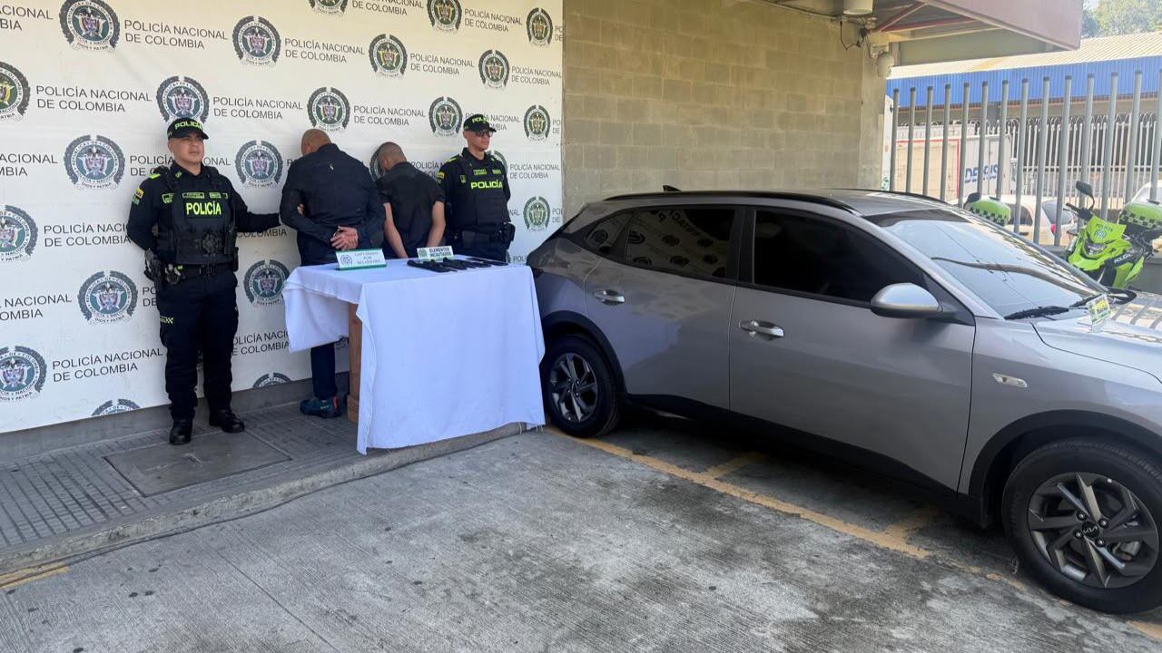 Capturados por intento de secuestro - foto alcaldía de Medellín