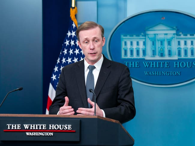 National Security Advisor Jake Sullivan responds to a question from the news media during the daily briefing at the White House in Washington, DC, USA, 13 May 2024. Sullivan briefed and responded to questions about US President Biden&#039;s Israel policy. EFE/EPA/SHAWN THEW