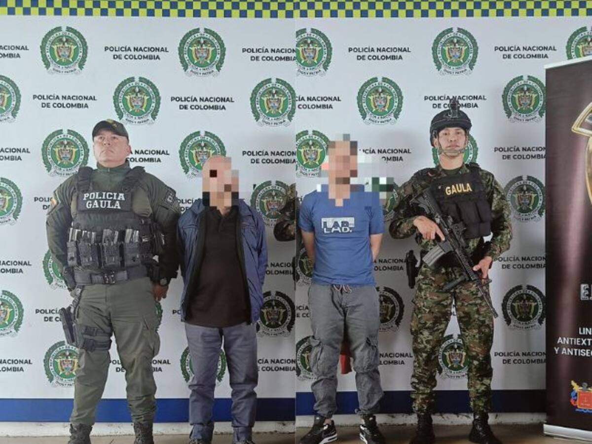 Dos sujetos fueron capturados en el Eje Cafetero por extorsionar a comerciantes de Risaralda