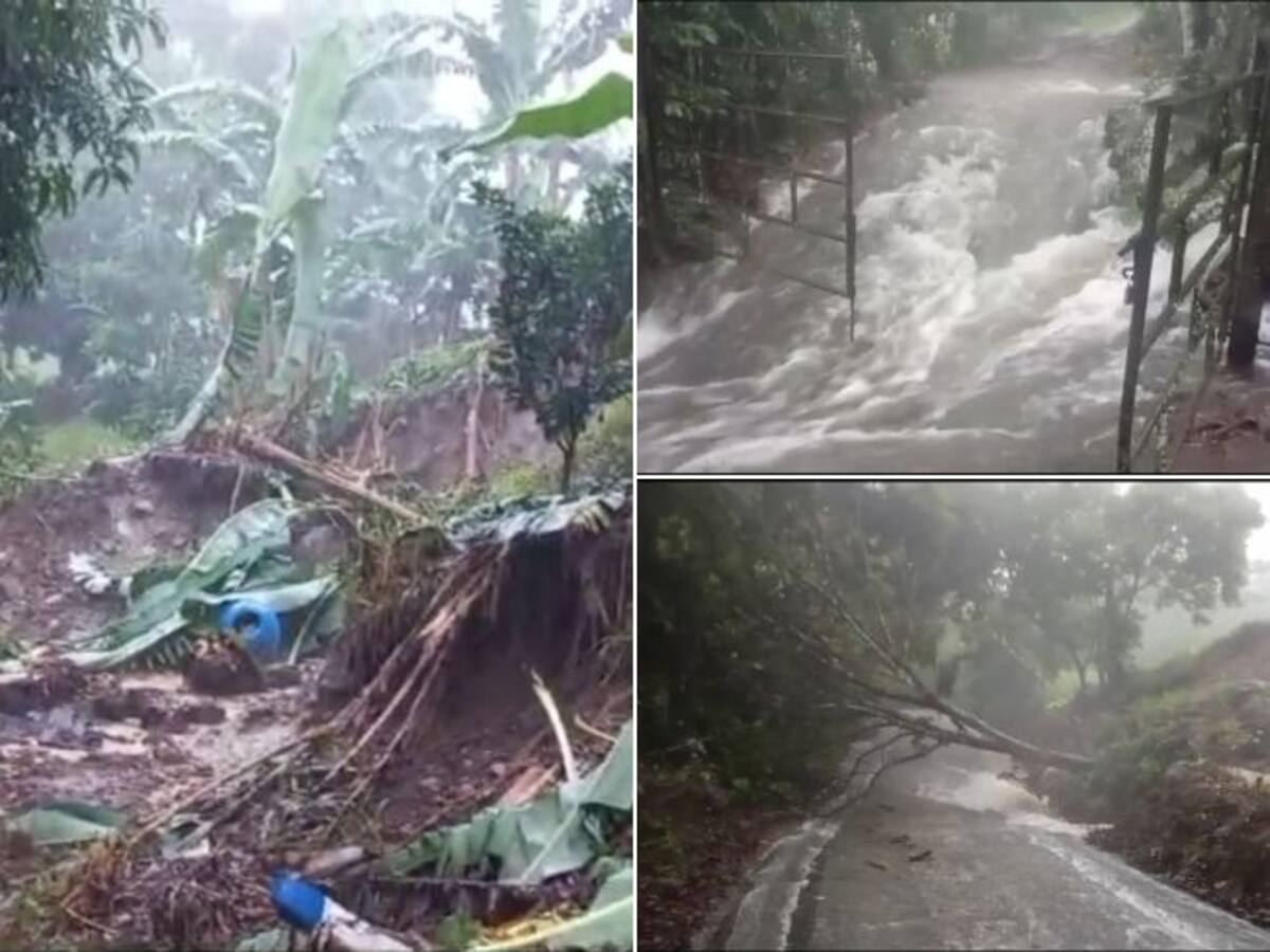 Victoria (Caldas) está incomunicada con veredas y municipios cercanos por varios derrumbes