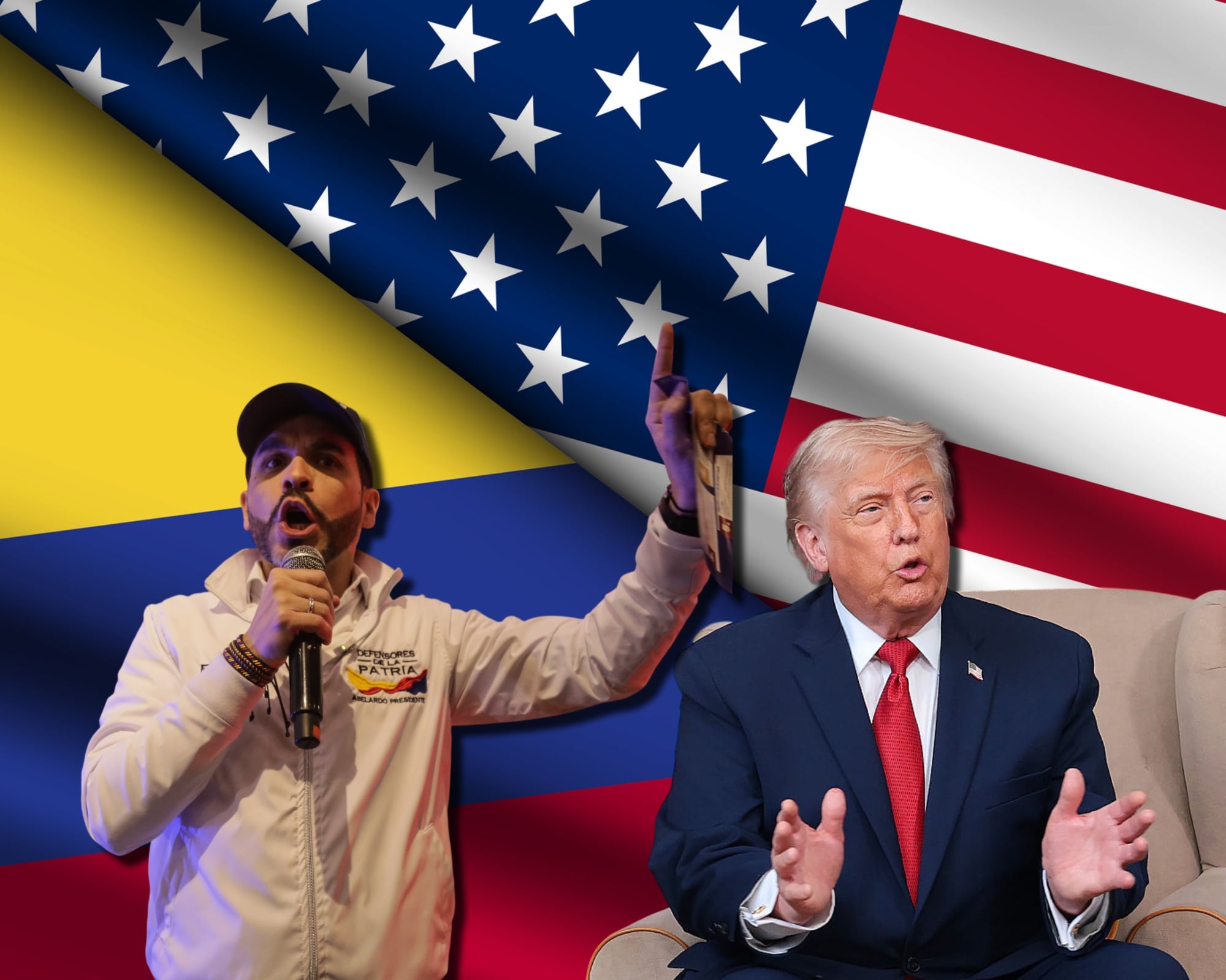 Abelardo de la Espriella y Donald Trump. Fotos. Getty Images y Colprensa.