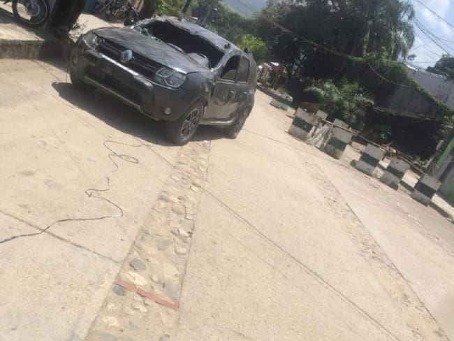 Carro abandonado hace cinco días en El Tarra causa revuelo
